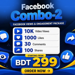 Facebook Combo-2 Views & Engagement (Non drop)