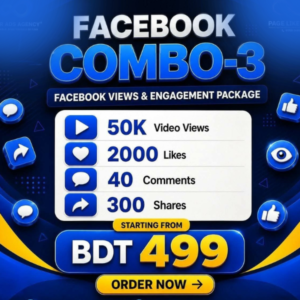 Facebook Combo-3 Views & Engagement (Non drop)